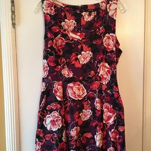 Pink and purple floral dress